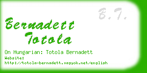 bernadett totola business card